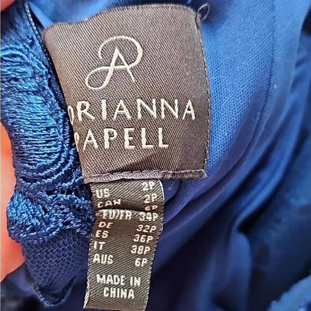 Adrianna Papell Blue Lace Dress
